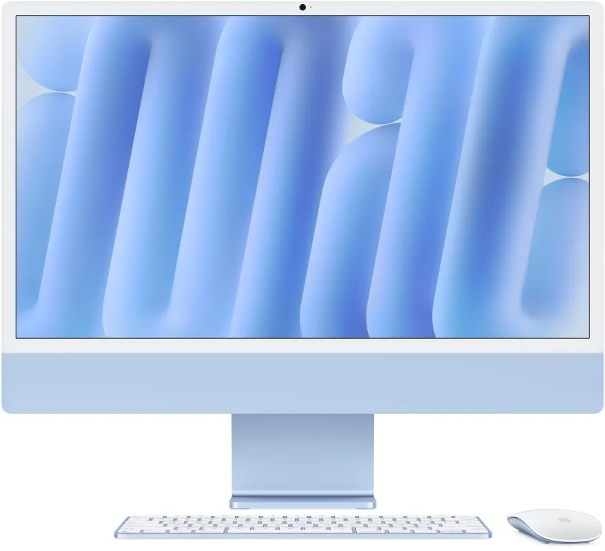 Apple iMac 24" Retina 4,5K, M4 (8C CPU, 8C GPU), 16 ГБ, 256 ГБ SSD, синий