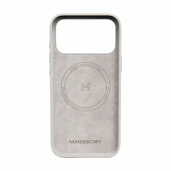 Чехол Magssory Eco-Leather Case для iPhone 17 Pro Max, с MagSafe, Айвори