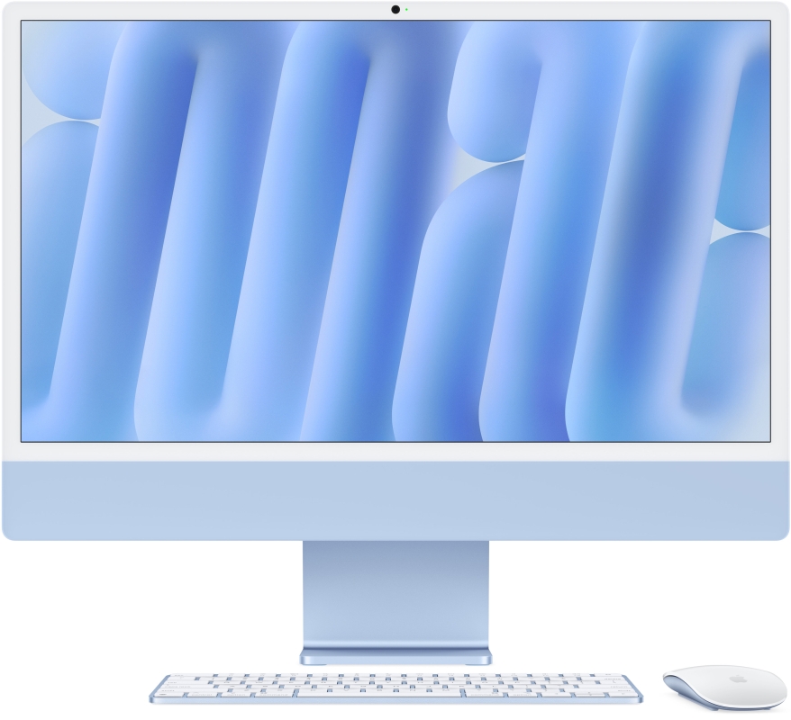 Apple iMac 24" Retina 4,5K, M4 (10C CPU, 10C GPU), 16 ГБ, 512 ГБ SSD, синий