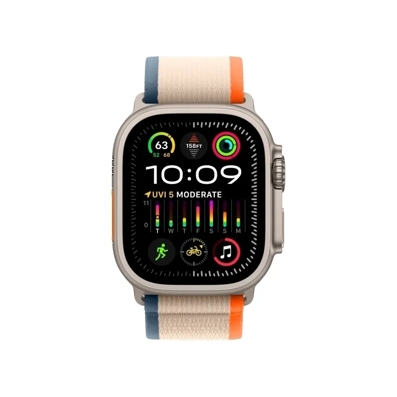 Apple Watch Ultra 2 GPS + Cellular, 49 мм, корпус из титана, ремешок Trail оранжевого/бежевого цвета