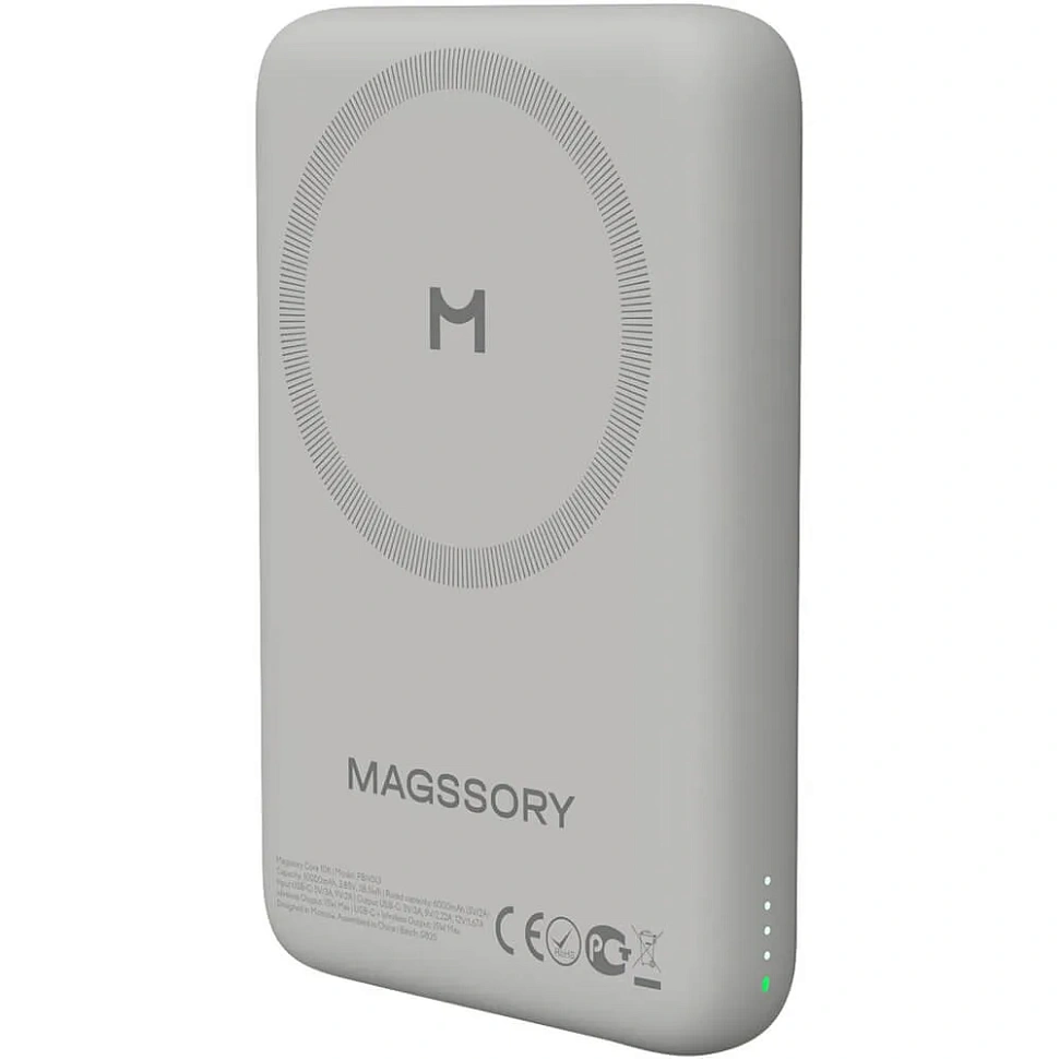 Беспроводной внешний аккумулятор Magssory Core 10K, с MagSafe, Серебристый