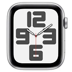 Apple Watch SE (2023), 40 мм, корпус из алюминия серебристого цвета, спортивный ремешок синего цвета