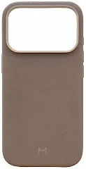 Чехол Magssory Eco-Leather Case для iPhone 17 Pro, с MagSafe, Тёмно-бежевый