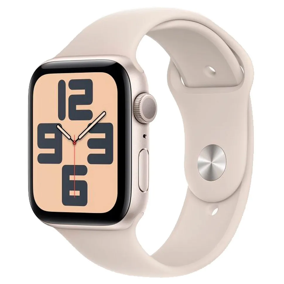 Apple Watch SE (2023), 40 мм, корпус из алюминия цвета «сияющая звезда», спортивный ремешок «сияющая звезда»